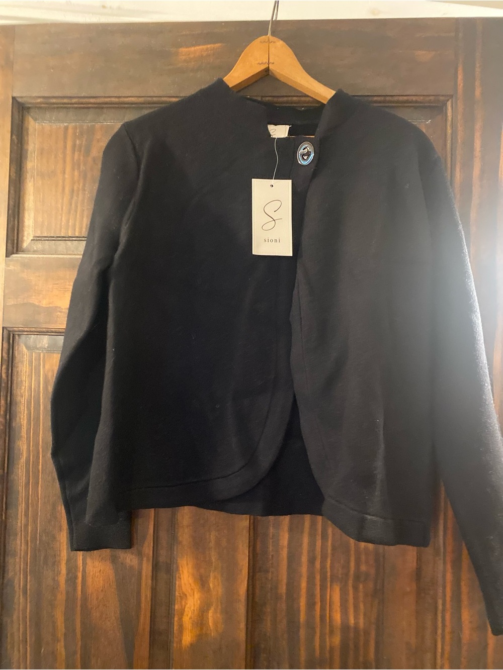 Sioni Black Women's Button-Accent Cardigan